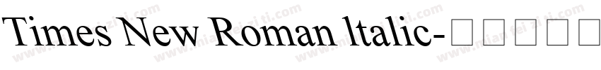 Times New Roman ltalic字体转换